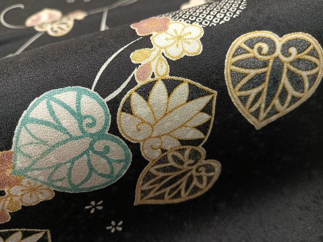 平和屋着物●九寸開き名古屋帯 葵文様 正絹 逸品 未使用 CABG1755vp