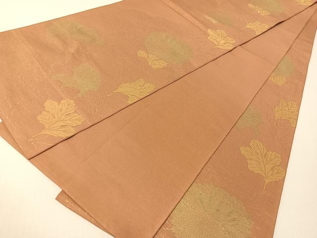 平和屋着物●桝屋高尾 六通柄 本袋帯 菊花文 金糸 正絹 逸品 CABG1780vp