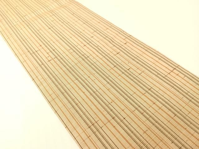 平和屋着物●両面 半幅帯 紬地 切嵌 百柄 さが美扱い 正絹 逸品 未使用 CABG1789vp