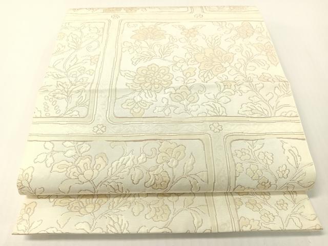 平和屋着物●六通柄 本袋帯 更紗唐草天井文 正絹 逸品 CABG1805vp