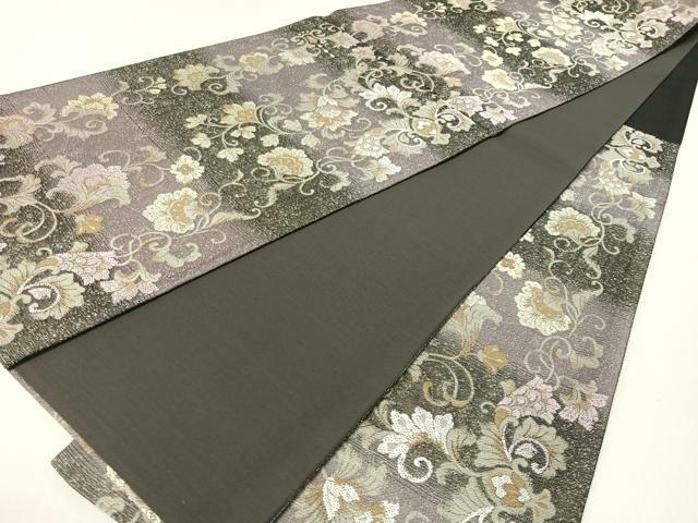 平和屋着物●六通柄袋帯 更紗唐草文 正絹 逸品 CABG1816vp