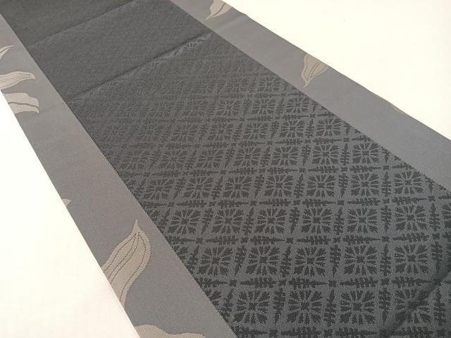 平和屋着物●全通柄袋帯 枝花文 正絹 逸品 CABG1817vp