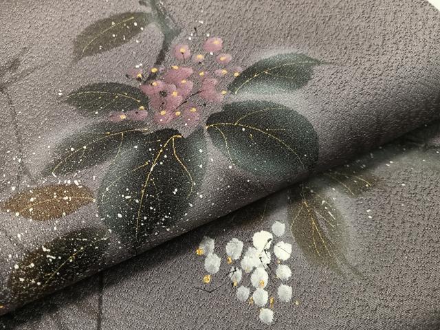 平和屋着物●太鼓柄袋帯 手描き 南天文 金彩 正絹 逸品 CABG1819vp