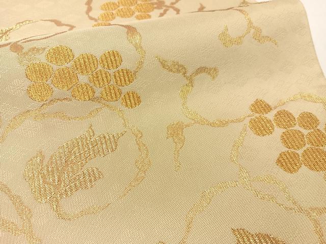 平和屋着物●全通柄 本袋帯 葡萄唐草文 正絹 逸品 CABG1840vp