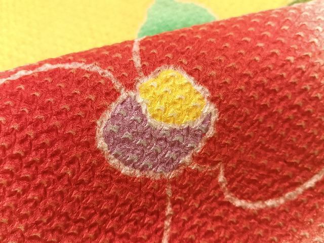 平和屋着物●名門 藤娘きぬたや・総絞り 九寸名古屋帯 枝椿 正絹 逸品 CABG1847vp