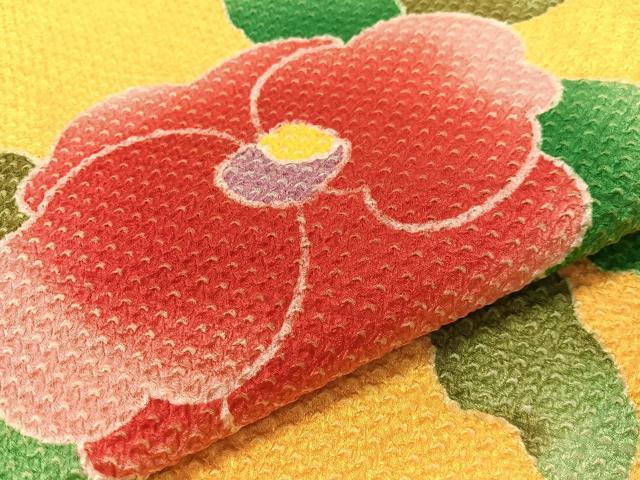 平和屋着物●名門 藤娘きぬたや・総絞り 九寸名古屋帯 枝椿 正絹 逸品 CABG1847vp