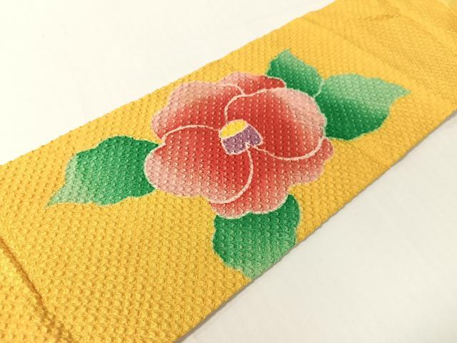 平和屋着物●名門 藤娘きぬたや・総絞り 九寸名古屋帯 枝椿 正絹 逸品 CABG1847vp