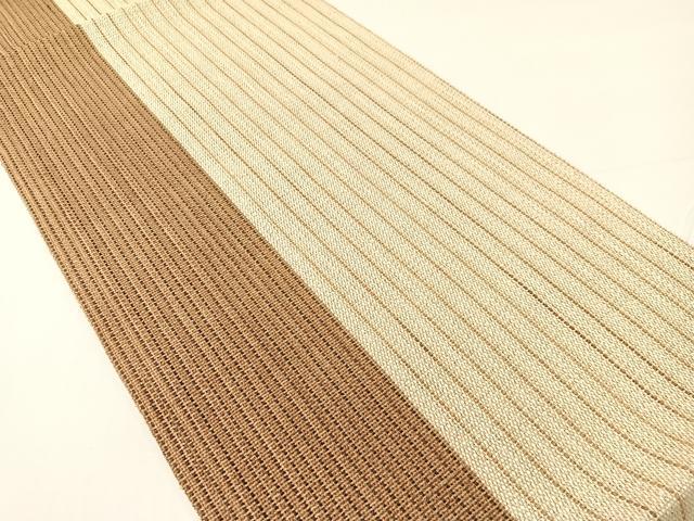 平和屋着物●八寸名古屋帯 間道 絹科布 逸品 未使用 CABG1913vp