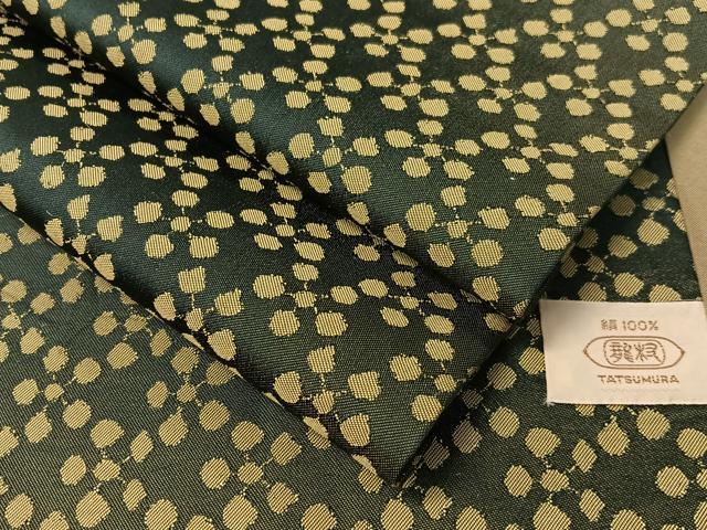 平和屋着物●龍村美術織物 九寸開き名古屋帯 利休緞子 正絹 逸品 CABG1919vp