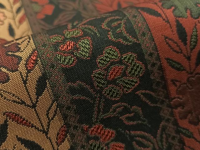 平和屋着物●全通柄 九寸名古屋帯 草花間道 正絹 逸品 CABG1920vp
