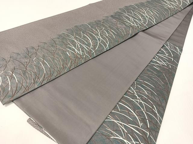 平和屋着物●六通柄袋帯 唐織 芝草文 正絹 逸品 未使用 CABG1952vp