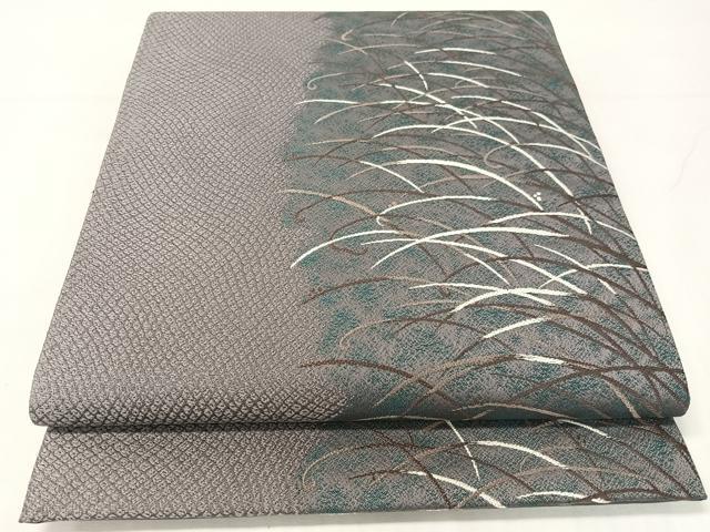 平和屋着物●六通柄袋帯 唐織 芝草文 正絹 逸品 未使用 CABG1952vp