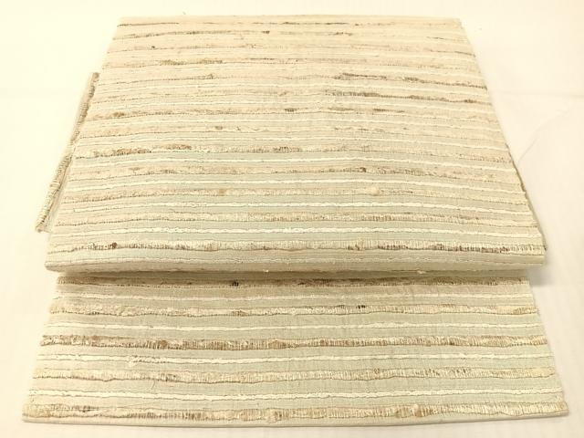 平和屋着物●インド・アッサム 野蚕糸 手織 ムガシルク つけ帯 横段文 正絹 逸品 CABG1967vp