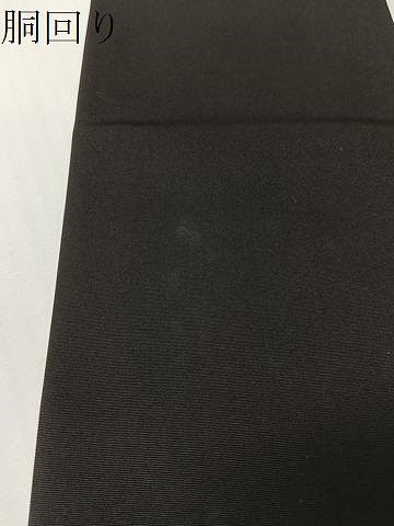 平和屋着物●塩瀬 九寸名古屋帯 手描き 葉桜 黒地 金彩 正絹 逸品 CABG1980vp
