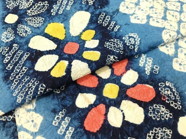 平和屋着物∴夏物 浴衣 有松鳴海絞り 花唐草間道 綿 逸品 CABG1988vp