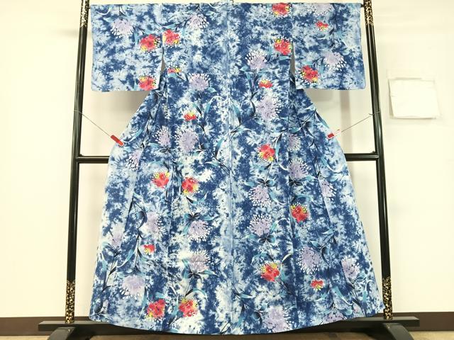 平和屋着物∴夏物 浴衣 草花文 綿 逸品 CABG1994vp