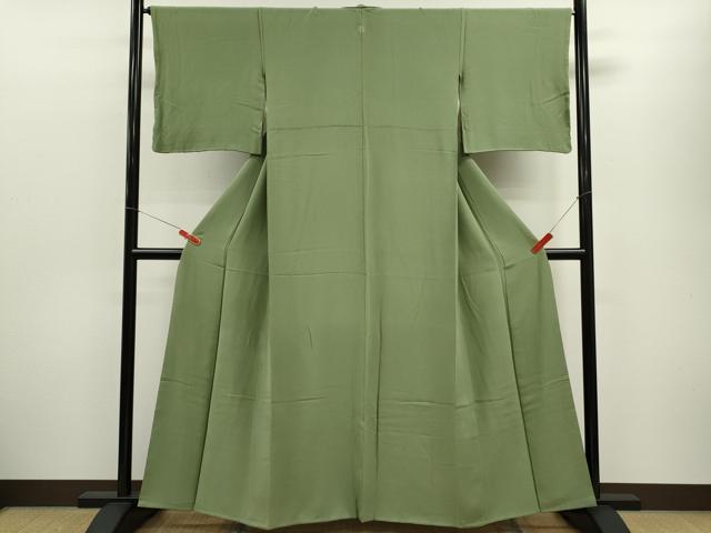 平和屋着物■上質な色無地 麹塵色 正絹 逸品 CABG2014ze