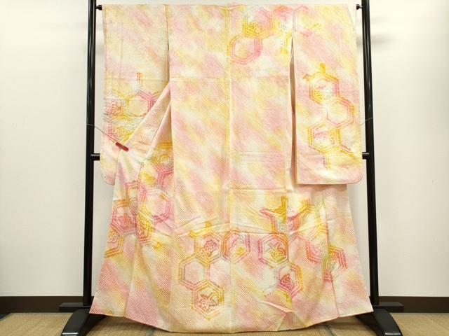 平和屋着物■豪華振袖 総絞り 亀甲花文 正絹 逸品 CABG2039ze