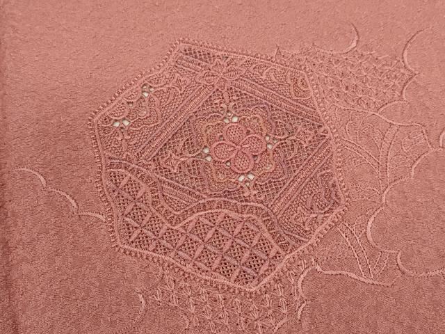 平和屋着物■中国三大刺繍 スワトウ刺繍 訪問着 吉祥草花文 暈し染め 松坂屋扱い 正絹 逸品 CABG2042ze