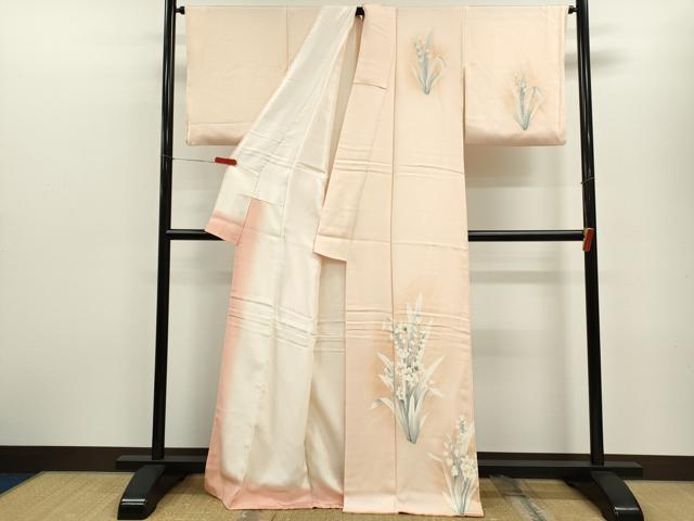 平和屋着物■訪問着 草花文 たたき染め 正絹 逸品 CABG2049ze
