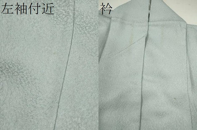 平和屋着物▽上質な色無地 単衣 紋意匠 白花色 正絹 逸品 CABG2071ze