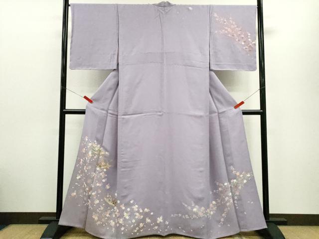 平和屋着物▽訪問着 単衣 駒刺繍 短冊 金彩 正絹 逸品 CABG2077ze