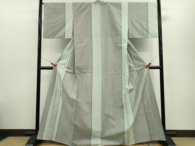 平和屋着物▽上質な紬 単衣 間道 正絹 逸品 CABG2078ze