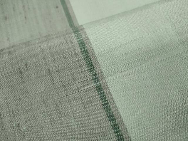 平和屋着物▽上質な紬 単衣 間道 正絹 逸品 CABG2078ze