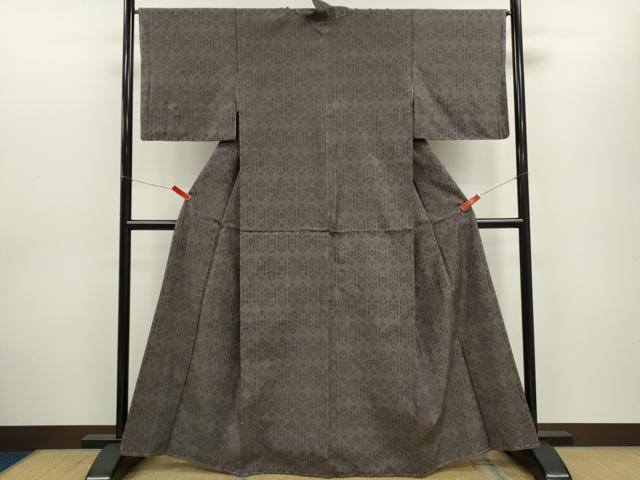 平和屋着物●結城紬 はたおり娘 亀甲吉祥文 正絹 逸品 未使用 CABG2097ze