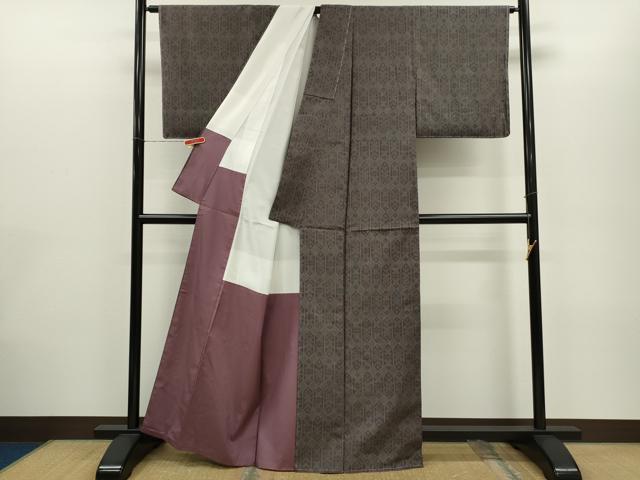 平和屋着物●結城紬 はたおり娘 亀甲吉祥文 正絹 逸品 未使用 CABG2097ze