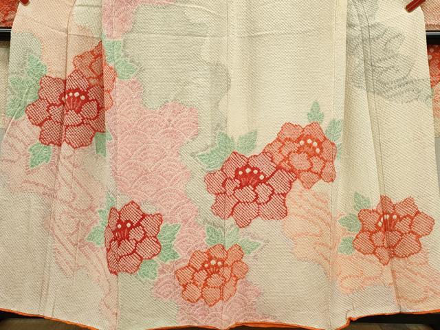 平和屋着物●豪華振袖 総絞り 道長草花文 正絹 逸品 CABG2098ze