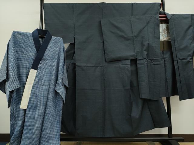 平和屋着物●男性 本場大島紬 アンサンブル・長襦袢セット 吉祥文 正絹 逸品 CABG2106ze