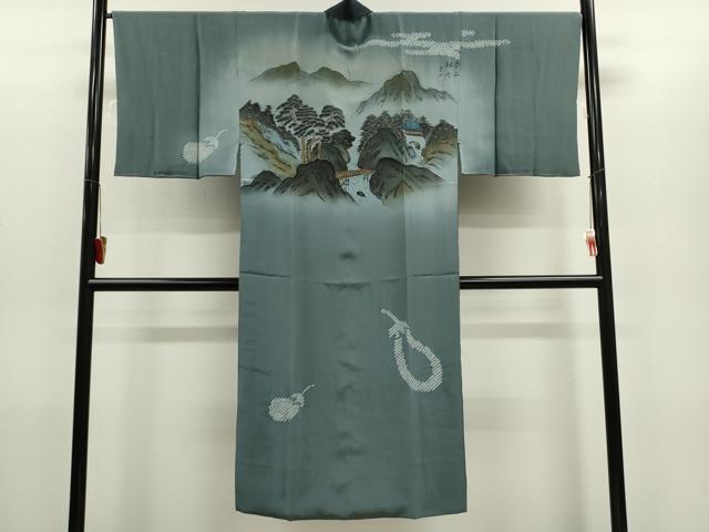 平和屋着物●男性 本場大島紬 アンサンブル・長襦袢セット 100亀甲 総詰め 正絹 逸品 未使用 CABG2108ze