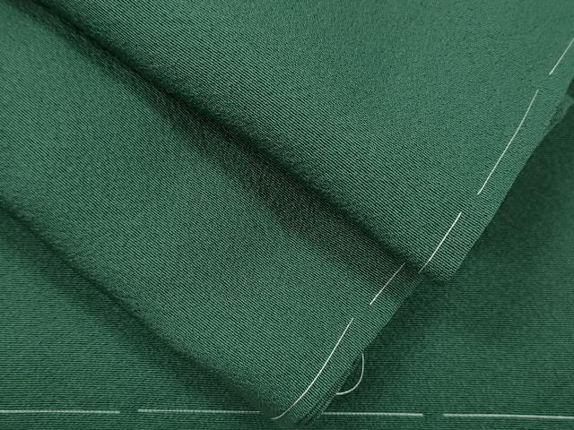 平和屋着物●上質な色無地 ロング丈 千歳緑色 正絹 逸品 未使用 CABG2114ze