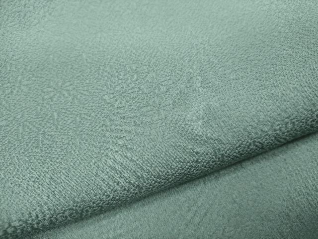 平和屋着物●京加賀友禅 百貫達雄監修 色無地 草花地紋 水浅葱色 正絹 逸品 CABG2117ze