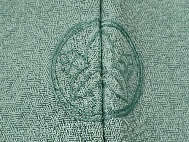平和屋着物●京加賀友禅 百貫達雄監修 色無地 草花地紋 水浅葱色 正絹 逸品 CABG2117ze