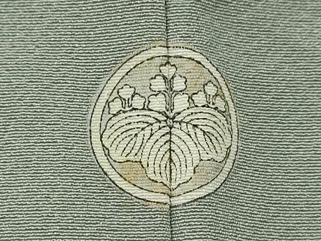 平和屋着物●上質な色無地 湊鼠色 正絹 逸品 CABG2118ze