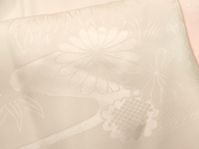 平和屋着物●振袖用長襦袢 袷 草花地紋 暈し染め 正絹 逸品 CABG2127ze