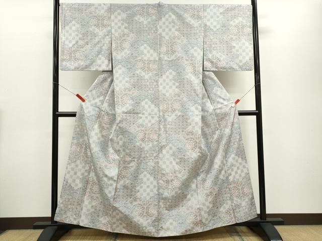 平和屋着物●都喜ヱ門 本場大島紬 9マルキ 切嵌吉祥花文 やまと謹製 藤絹織物謹製 証紙付き 正絹 逸品 CABG2130ze