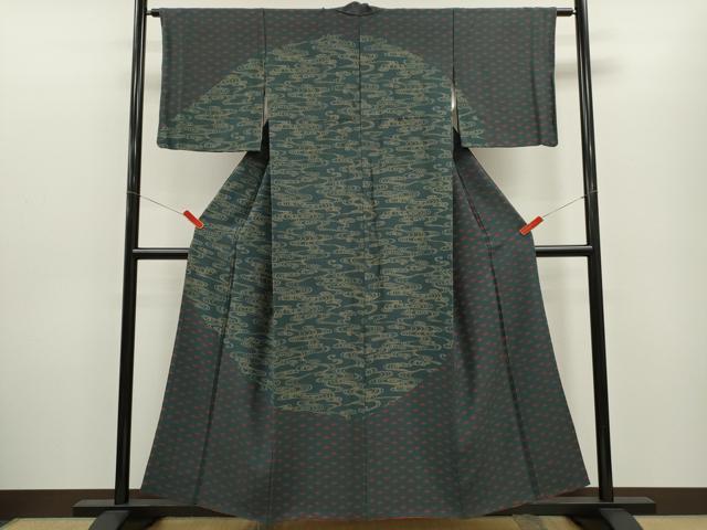 平和屋着物●訪問着 飛鶴流水文 正絹 逸品 CABG2139ze