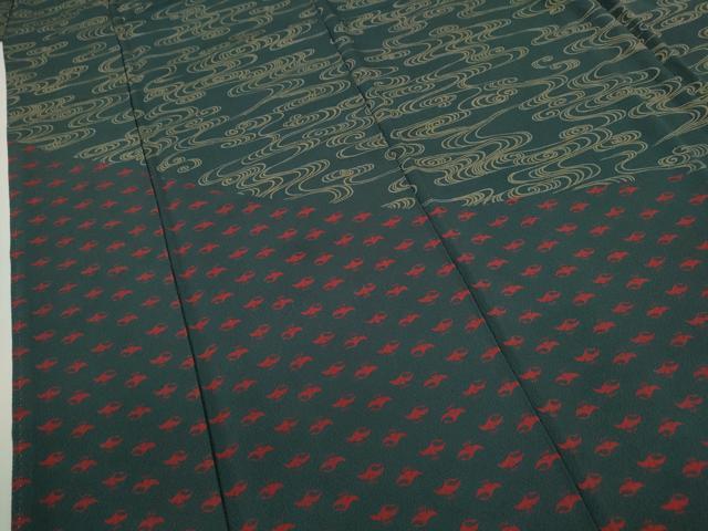平和屋着物●訪問着 飛鶴流水文 正絹 逸品 CABG2139ze
