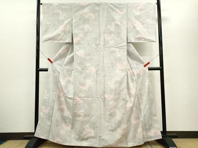 平和屋着物■上質な紬 舞蝶文 正絹 逸品 CABG2172ze