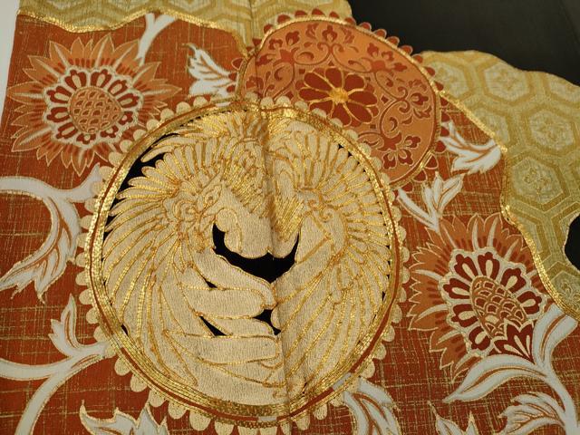 平和屋着物■豪華黒留袖 駒刺繍 鳳凰更紗花唐草文 金彩 正絹 逸品 CABG2173ze