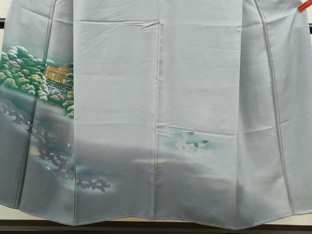 平和屋着物■訪問着 手描き 風景文 暈し染め 金彩 さが美扱い 正絹 逸品 CABG2202ze
