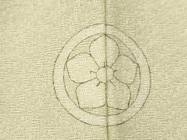 平和屋着物■上質な色無地 箔散らし 象牙色 正絹 逸品 CABG2204ze