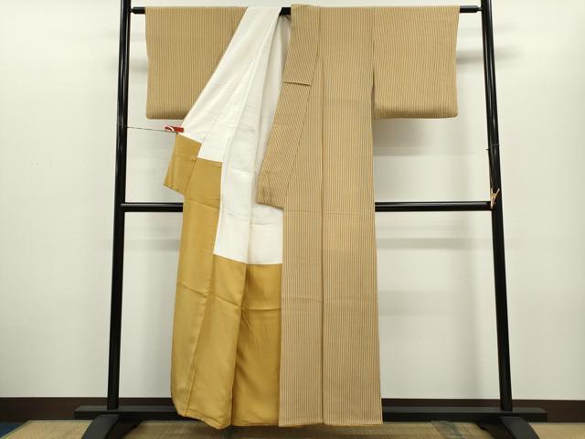 平和屋着物■上質な小紋 縞 正絹 逸品 CABG2210ze