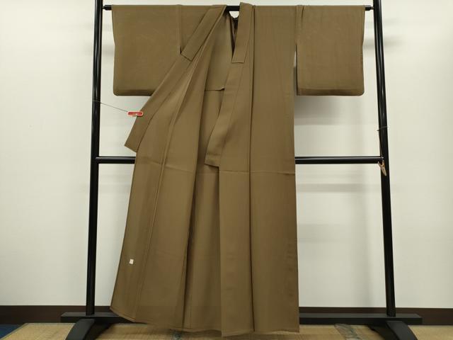 平和屋着物*本加賀友禅作家 成竹登茂男監修 夏物 色無地 絽 朽葉色 正絹 逸品 CABG2236ze