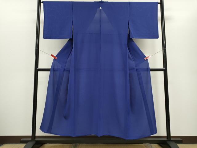 平和屋着物*夏物 色無地 絽 紺桔梗色 正絹 逸品 CABG2245ze