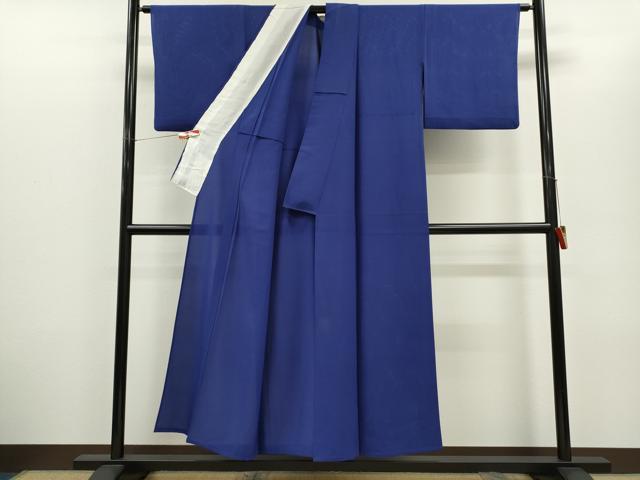 平和屋着物*夏物 色無地 絽 紺桔梗色 正絹 逸品 CABG2245ze