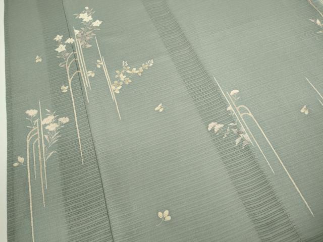 平和屋着物*夏物 訪問着 変わり絽縮緬 枝花文 ますいわ屋扱い 正絹 逸品 CABG2271ze